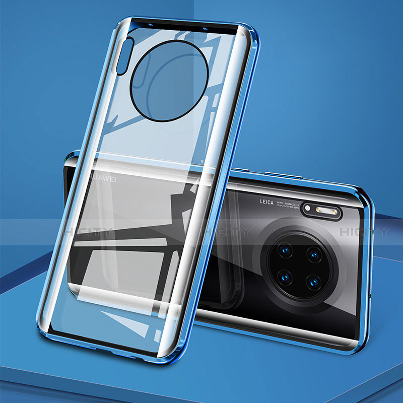 Custodia Lusso Alluminio Laterale Specchio 360 Gradi Cover T08 per Huawei Mate 30