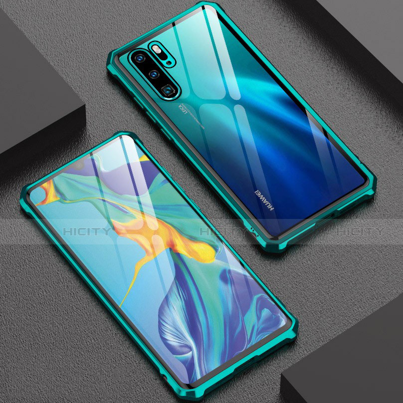 Custodia Lusso Alluminio Laterale Specchio 360 Gradi Cover T08 per Huawei P30 Pro