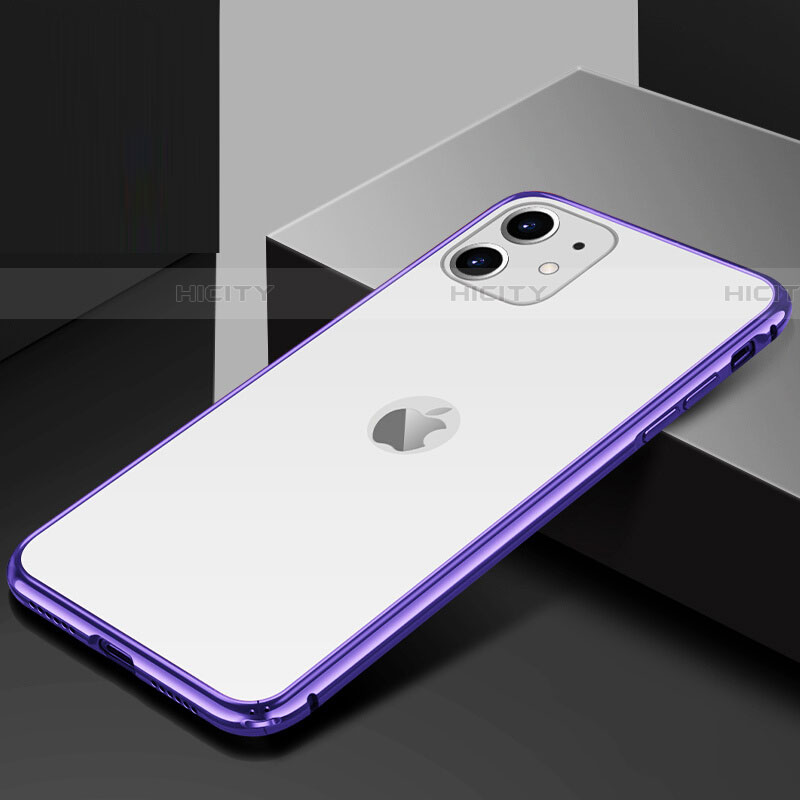 Custodia Lusso Alluminio Laterale Specchio 360 Gradi Cover T10 per Apple iPhone 11 Multicolore