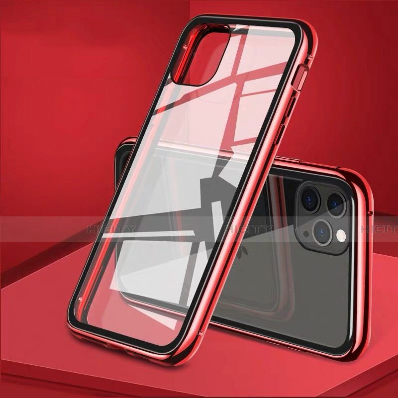 Custodia Lusso Alluminio Laterale Specchio 360 Gradi Cover T10 per Apple iPhone 11 Pro