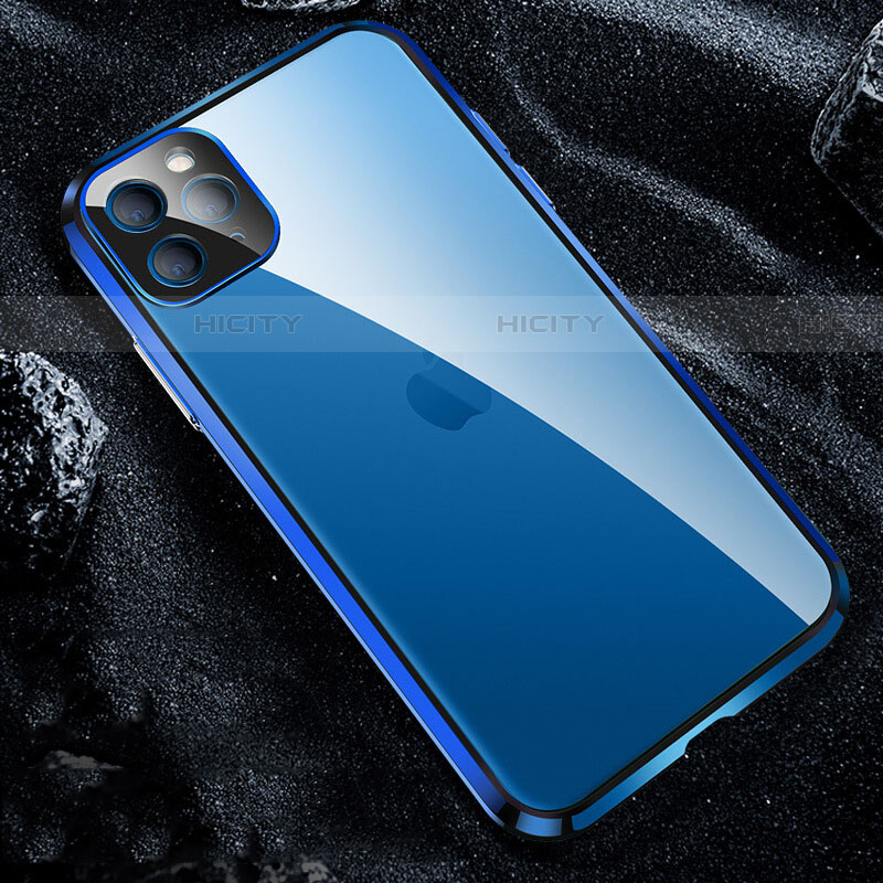 Custodia Lusso Alluminio Laterale Specchio 360 Gradi Cover T12 per Apple iPhone 11 Pro Max