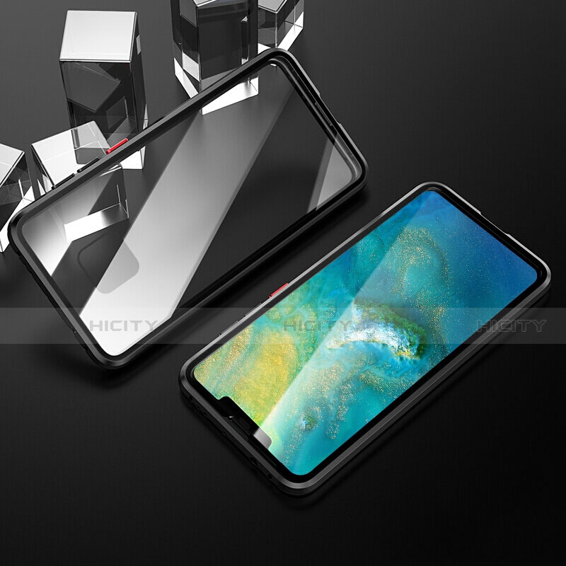 Custodia Lusso Alluminio Laterale Specchio 360 Gradi Cover T12 per Huawei Mate 20 Pro