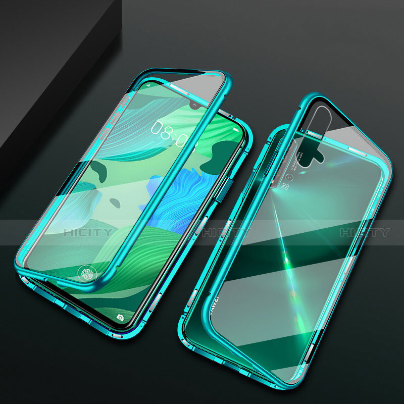 Custodia Lusso Alluminio Laterale Specchio 360 Gradi Cover T12 per Huawei Nova 5