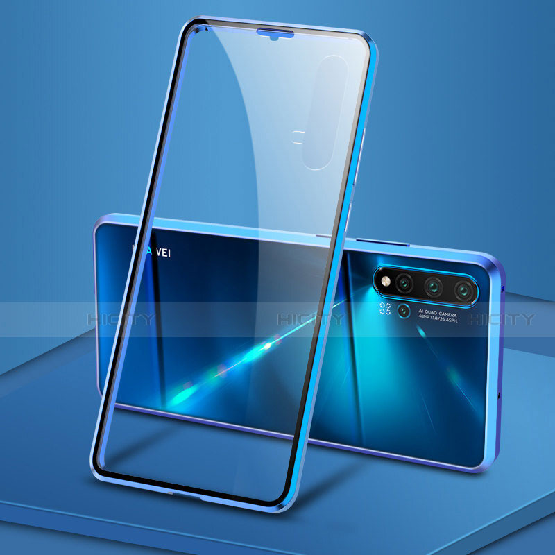 Custodia Lusso Alluminio Laterale Specchio 360 Gradi Cover T15 per Huawei Nova 5