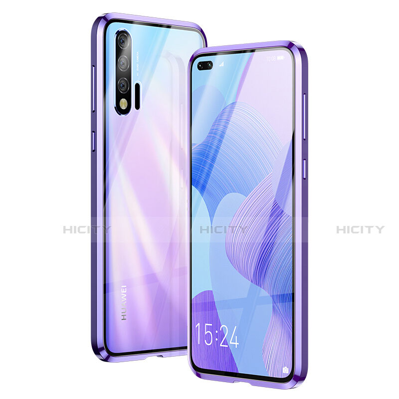 Custodia Lusso Alluminio Laterale Specchio 360 Gradi Cover Z01 per Huawei Nova 6 5G