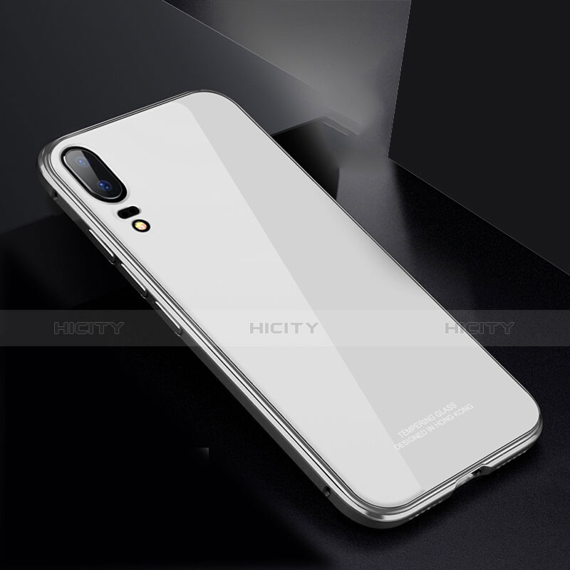 Custodia Lusso Alluminio Laterale Specchio Cover M02 per Huawei P20