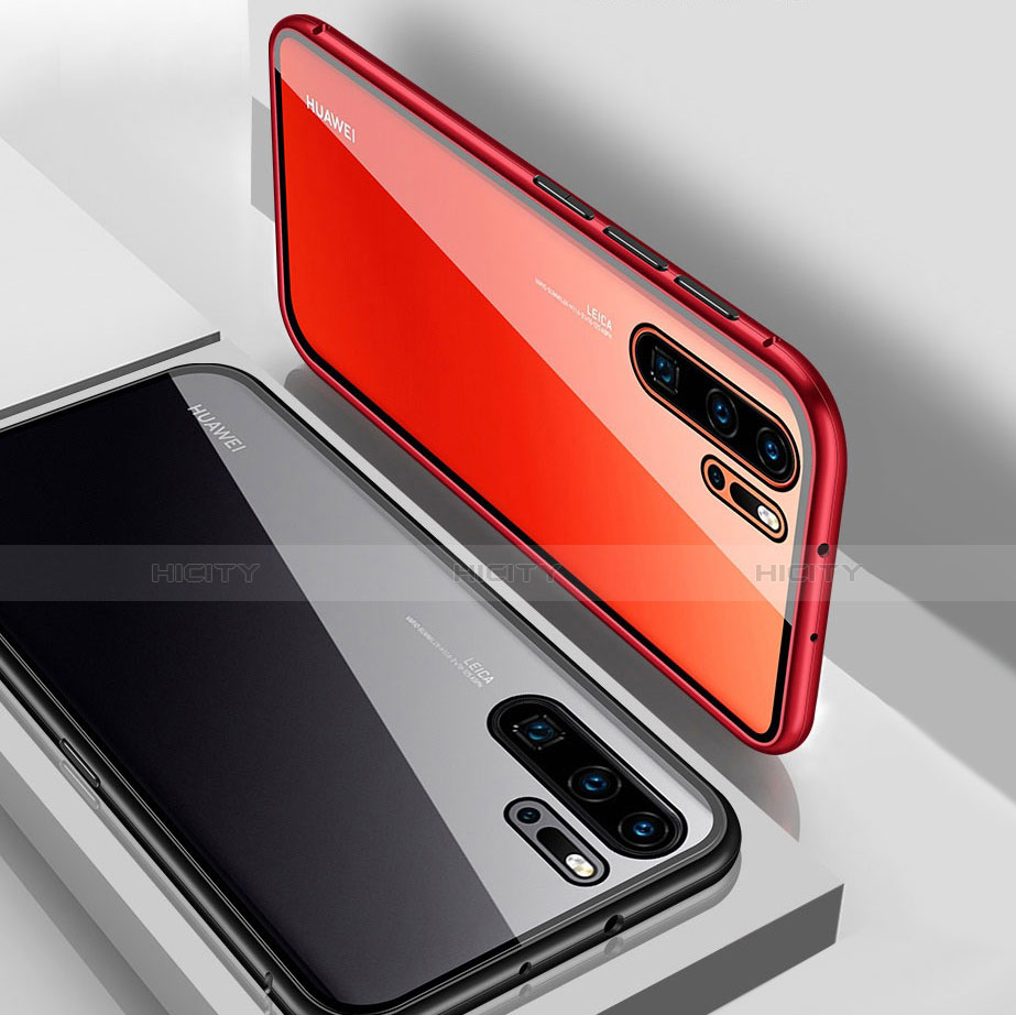 Custodia Lusso Alluminio Laterale Specchio Cover M02 per Huawei P30 Pro