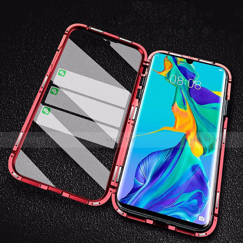 Custodia Lusso Alluminio Laterale Specchio Cover M02 per Huawei P30 Pro New Edition