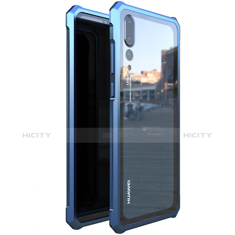 Custodia Lusso Alluminio Laterale Specchio Cover M03 per Huawei P20 Pro