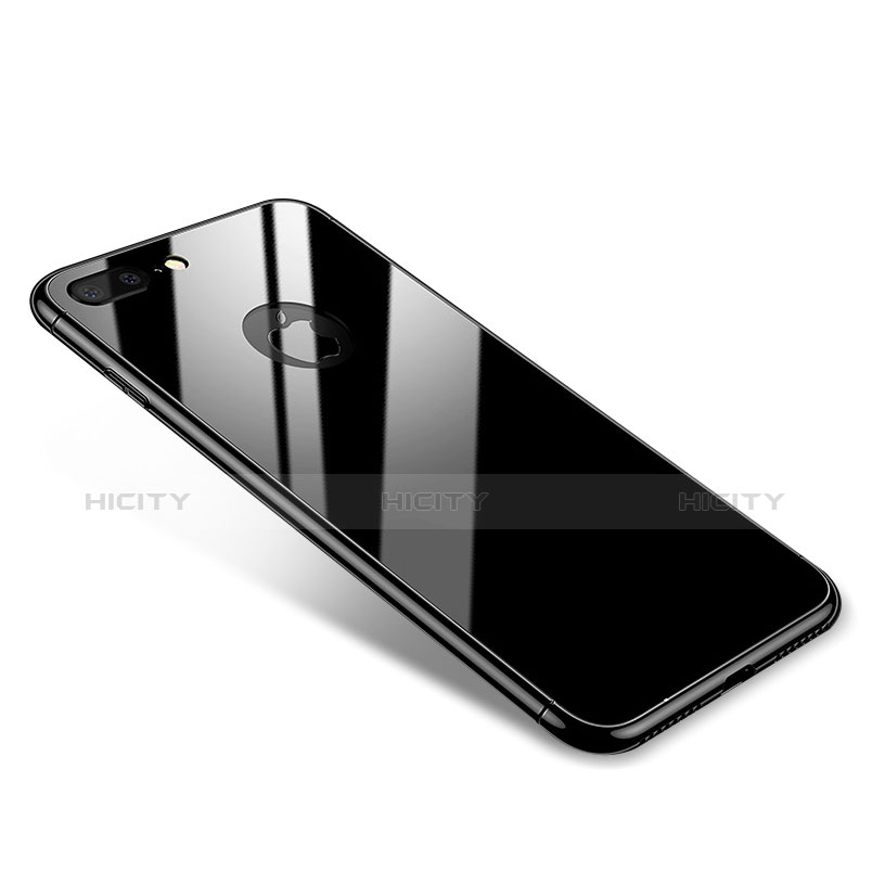 Custodia Lusso Alluminio Laterale Specchio Cover per Apple iPhone 7 Plus Nero