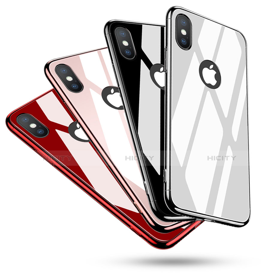 Custodia Lusso Alluminio Laterale Specchio Cover per Apple iPhone Xs