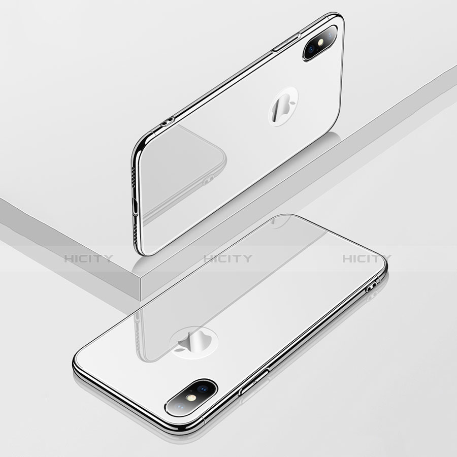 Custodia Lusso Alluminio Laterale Specchio Cover per Apple iPhone Xs