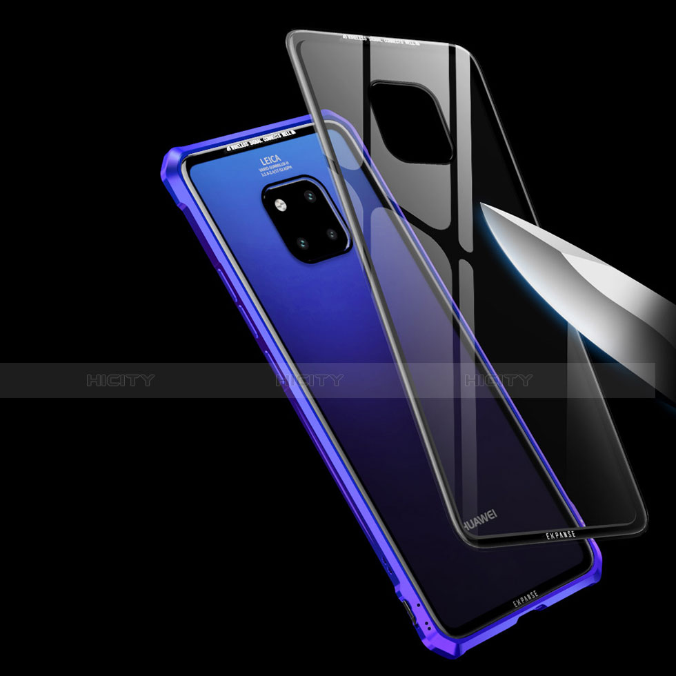 Custodia Lusso Alluminio Laterale Specchio Cover per Huawei Mate 20 X 5G