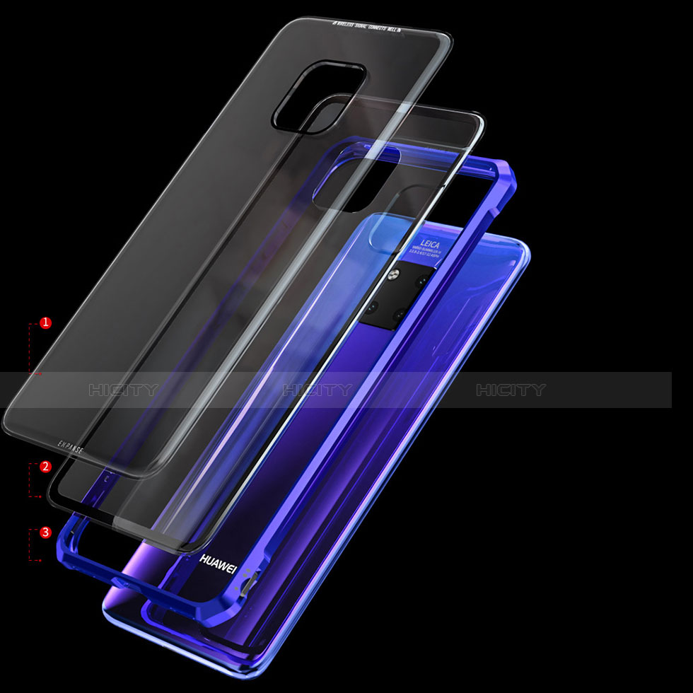 Custodia Lusso Alluminio Laterale Specchio Cover per Huawei Mate 20 X 5G