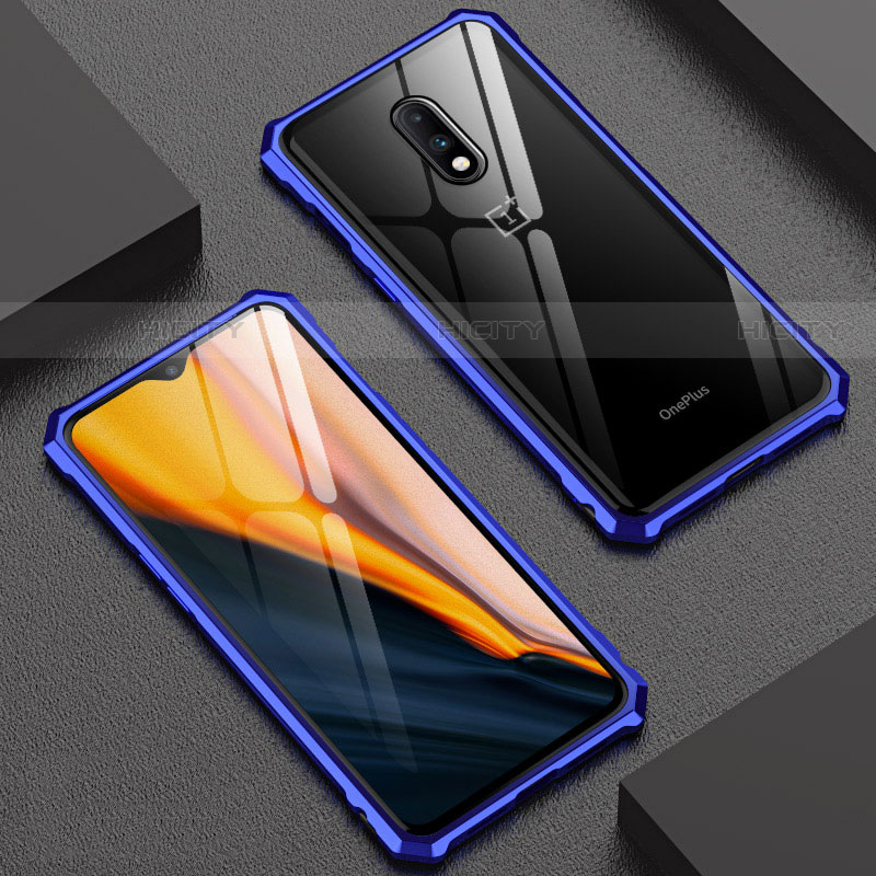 Custodia Lusso Alluminio Laterale Specchio Cover per OnePlus 7