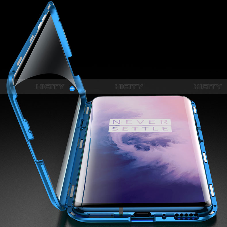 Custodia Lusso Alluminio Laterale Specchio Cover per OnePlus 7 Pro