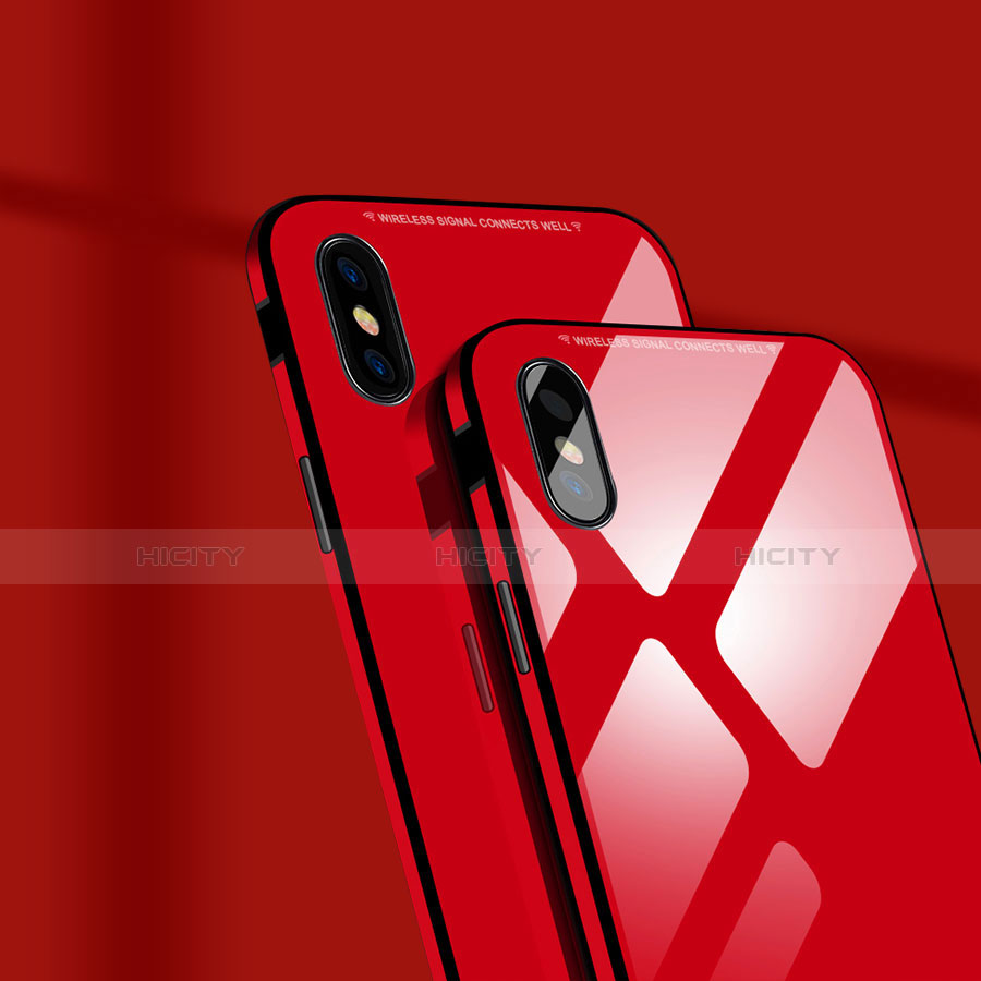 Custodia Lusso Alluminio Laterale Specchio Cover S01 per Apple iPhone Xs Max