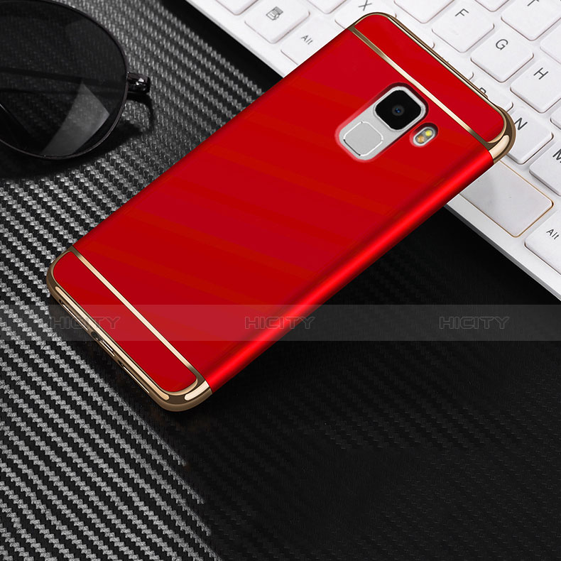 Custodia Lusso Alluminio per Huawei Honor 7 Dual SIM Rosso