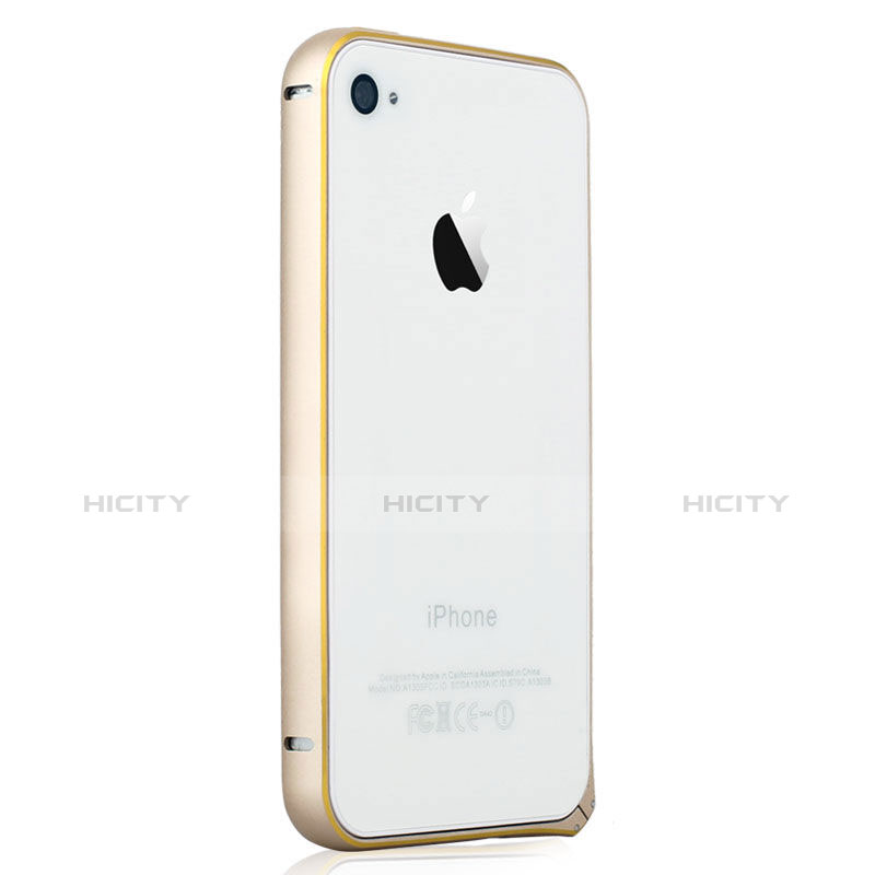 Custodia Lusso Laterale Alluminio per Apple iPhone 4S Oro