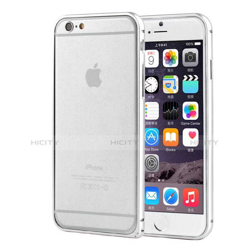 Custodia Lusso Laterale Alluminio per Apple iPhone 6 Argento