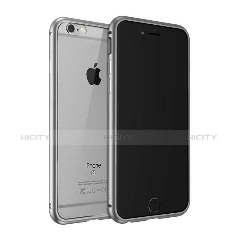 Custodia Lusso Laterale Alluminio per Apple iPhone 6S Grigio