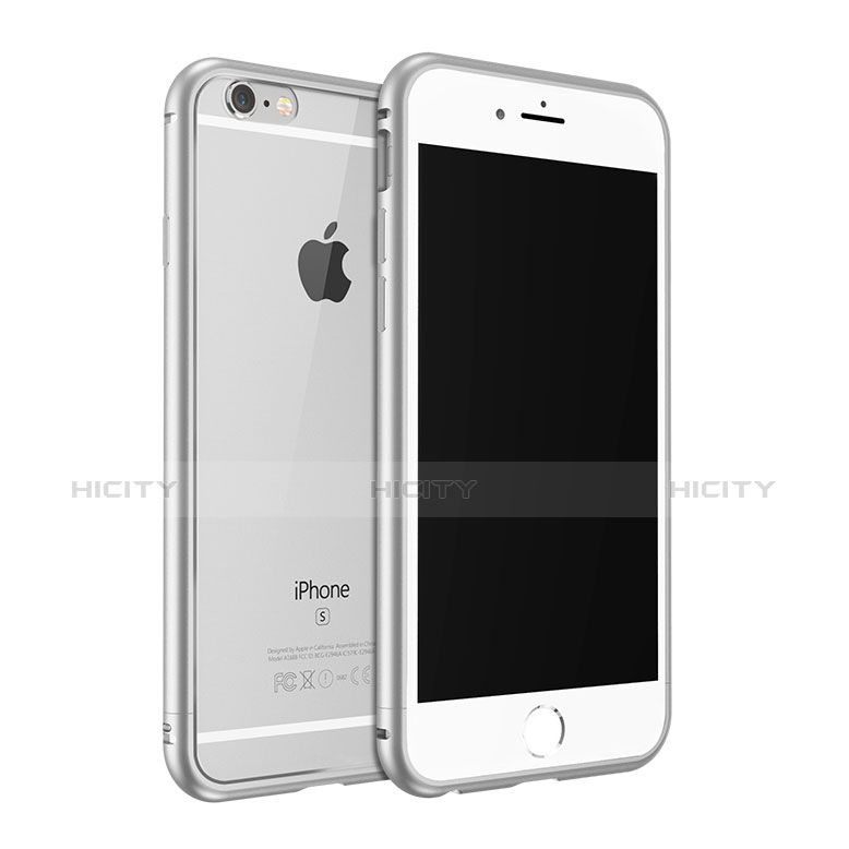 Custodia Lusso Laterale Alluminio per Apple iPhone 6S Plus Argento