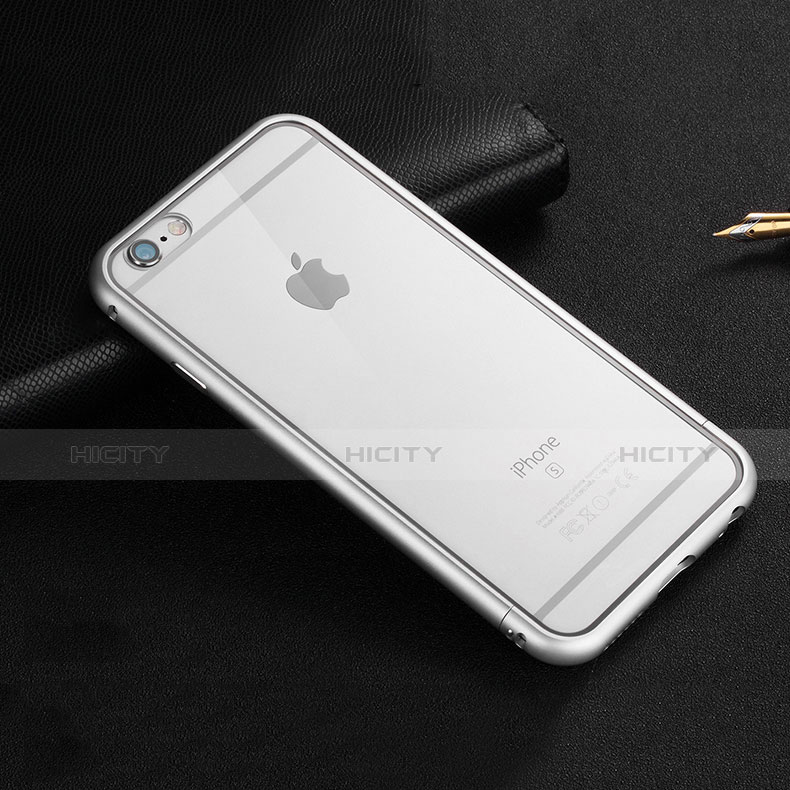 Custodia Lusso Laterale Alluminio per Apple iPhone 6S Plus Argento