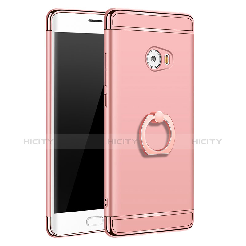 Custodia Lusso Metallo Laterale e Plastica con Anello Supporto per Xiaomi Mi Note 2 Oro Rosa