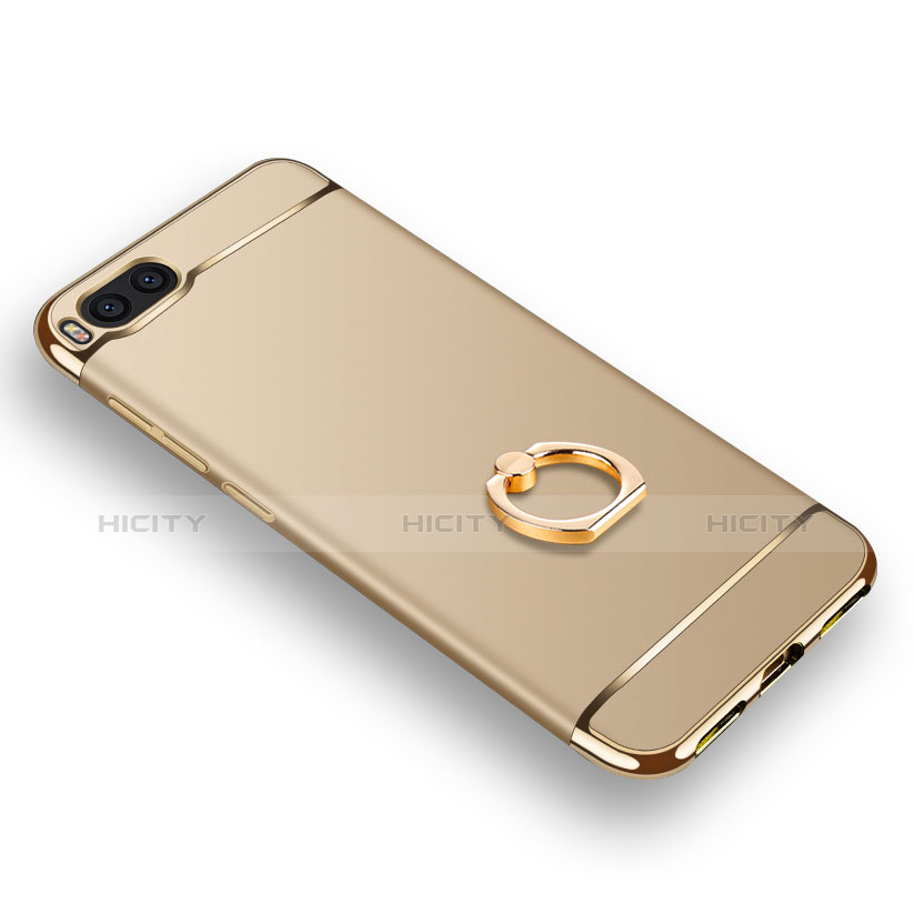 Custodia Lusso Metallo Laterale e Plastica con Anello Supporto per Xiaomi Mi Note 3 Oro