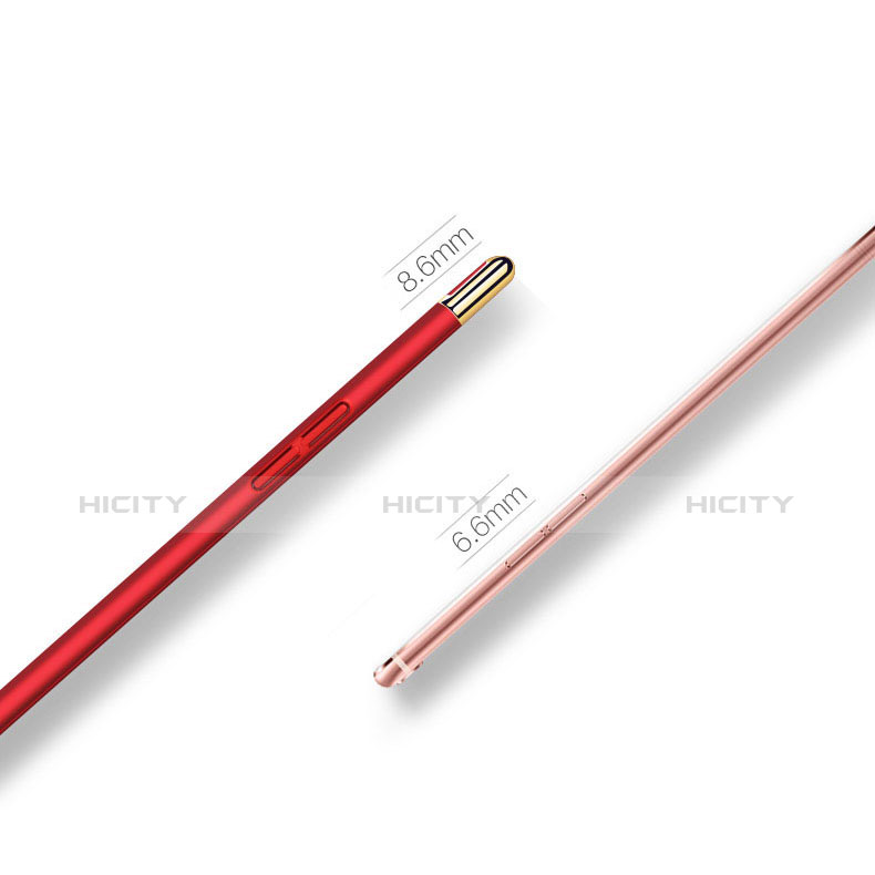 Custodia Lusso Metallo Laterale e Plastica con Magnetico Anello Supporto per Samsung Galaxy A6 Plus (2018) Rosso