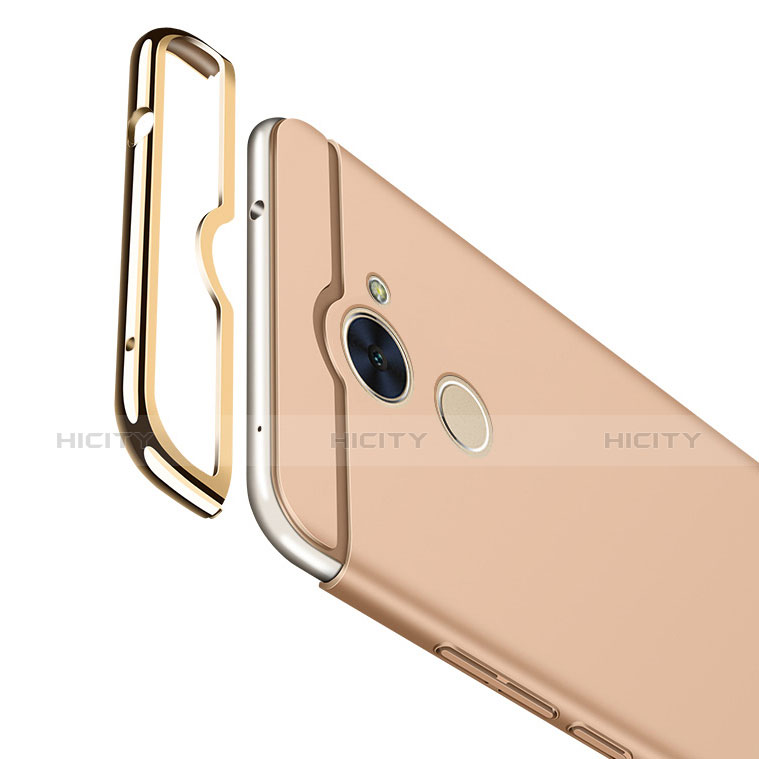 Custodia Lusso Metallo Laterale e Plastica Cover con Anello Supporto A01 per Huawei Enjoy 7 Plus