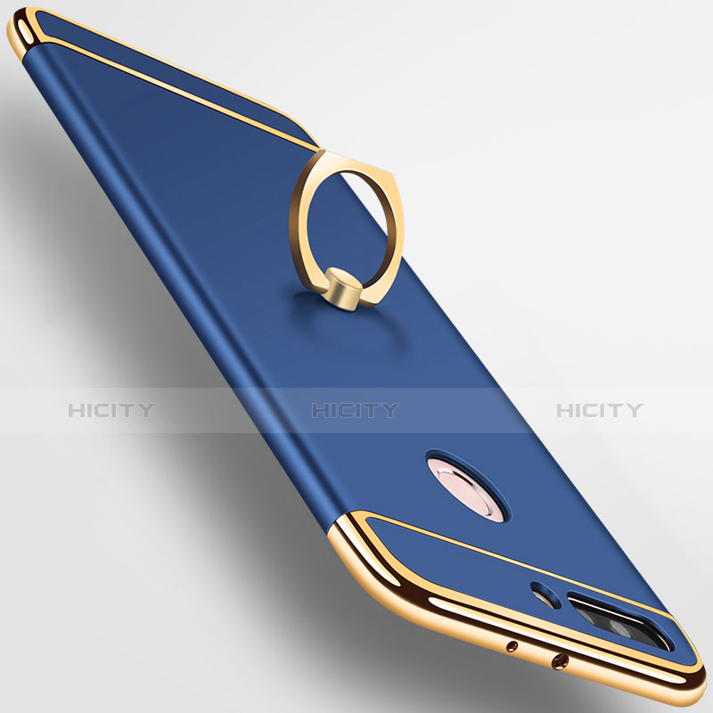 Custodia Lusso Metallo Laterale e Plastica Cover con Anello Supporto A01 per Huawei Honor 8 Pro