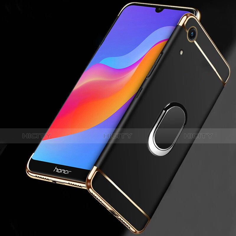 Custodia Lusso Metallo Laterale e Plastica Cover con Anello Supporto A01 per Huawei Honor 8A