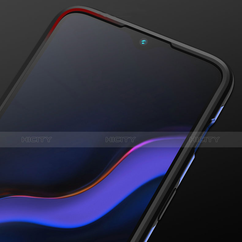 Custodia Lusso Metallo Laterale e Plastica Cover con Anello Supporto A01 per OnePlus 6T