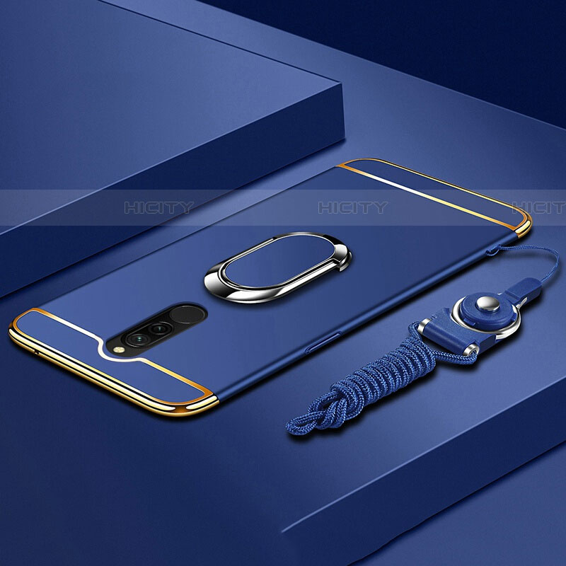 Custodia Lusso Metallo Laterale e Plastica Cover con Anello Supporto A01 per Xiaomi Redmi 8