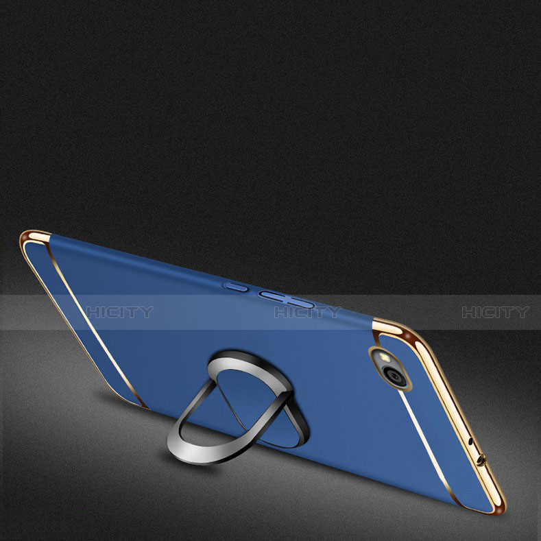 Custodia Lusso Metallo Laterale e Plastica Cover con Anello Supporto A01 per Xiaomi Redmi Go
