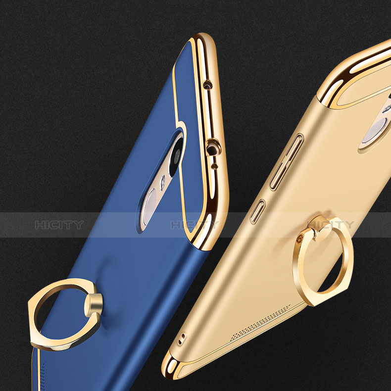 Custodia Lusso Metallo Laterale e Plastica Cover con Anello Supporto A01 per Xiaomi Redmi Note 3