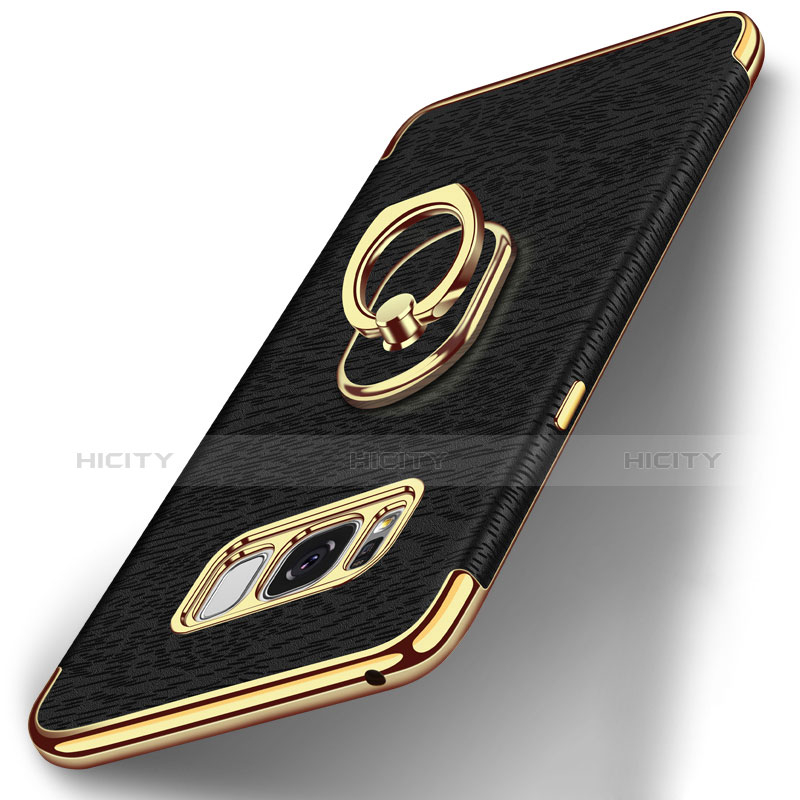 Custodia Lusso Metallo Laterale e Plastica Cover con Anello Supporto A02 per Samsung Galaxy S8 Plus