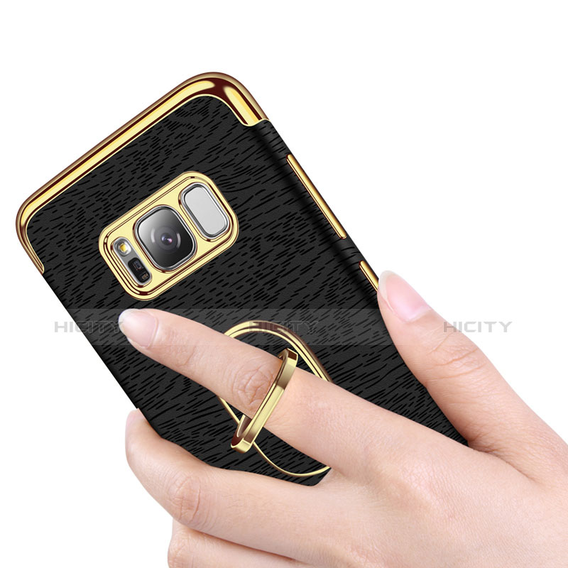 Custodia Lusso Metallo Laterale e Plastica Cover con Anello Supporto A02 per Samsung Galaxy S8 Plus