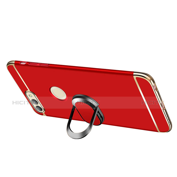 Custodia Lusso Metallo Laterale e Plastica Cover con Anello Supporto e Cordoncino per Huawei Nova 2 Plus