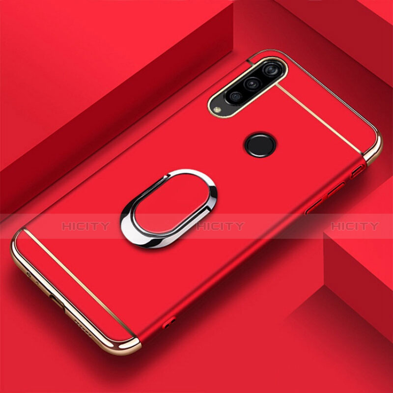 Custodia Lusso Metallo Laterale e Plastica Cover con Anello Supporto T01 per Huawei P Smart+ Plus (2019)