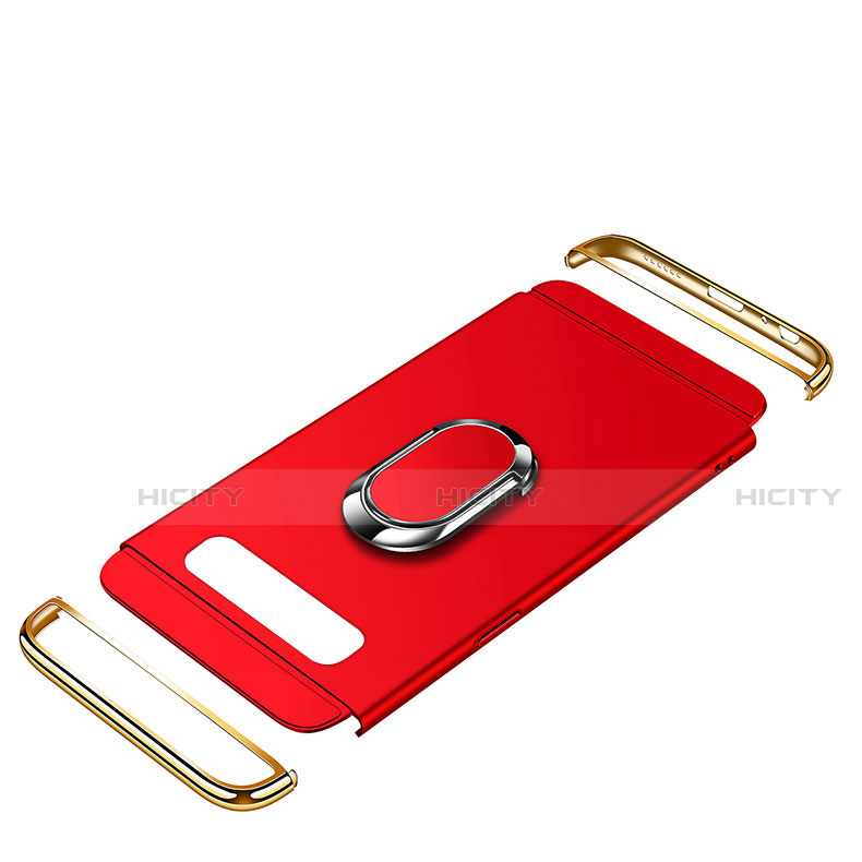 Custodia Lusso Metallo Laterale e Plastica Cover con Anello Supporto T02 per Samsung Galaxy S10