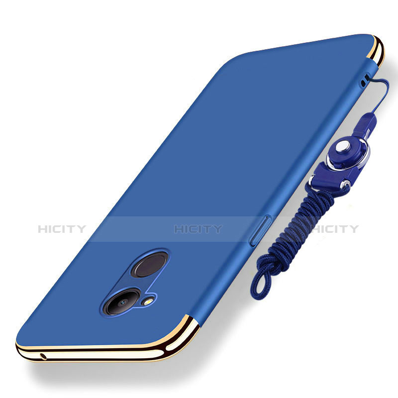 Custodia Lusso Metallo Laterale e Plastica Cover con Cordoncino per Huawei Honor V9 Play