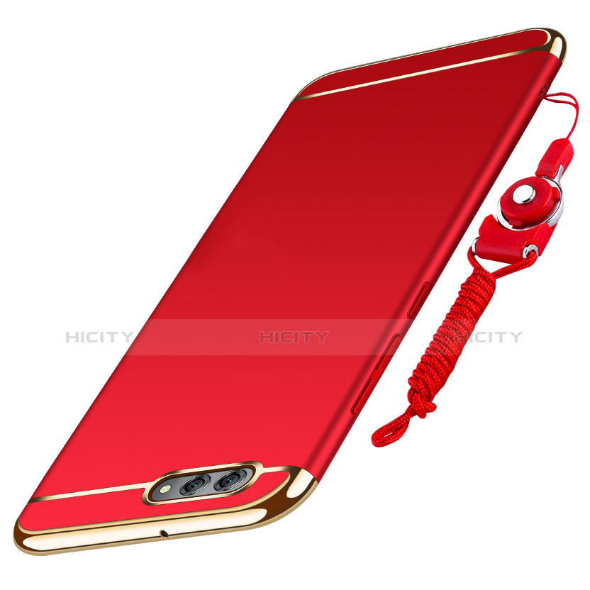 Custodia Lusso Metallo Laterale e Plastica Cover con Cordoncino per Huawei Nova 2S