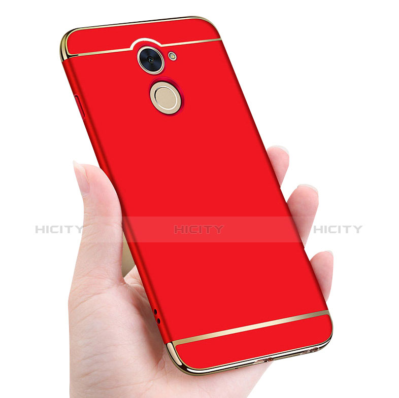 Custodia Lusso Metallo Laterale e Plastica Cover con Cordoncino per Huawei Y7 Prime