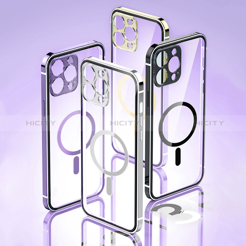 Custodia Lusso Metallo Laterale e Plastica Cover con Mag-Safe Magnetic JB1 per Apple iPhone 13