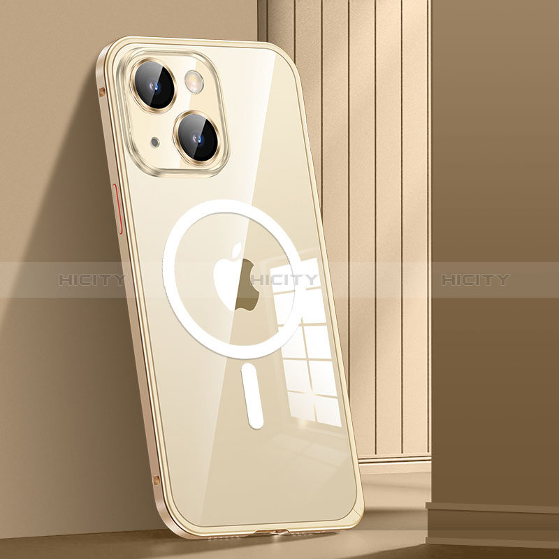 Custodia Lusso Metallo Laterale e Plastica Cover con Mag-Safe Magnetic JL1 per Apple iPhone 13