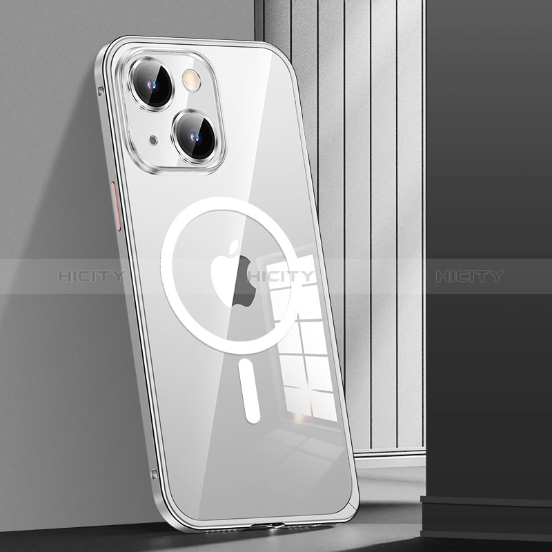 Custodia Lusso Metallo Laterale e Plastica Cover con Mag-Safe Magnetic JL1 per Apple iPhone 13
