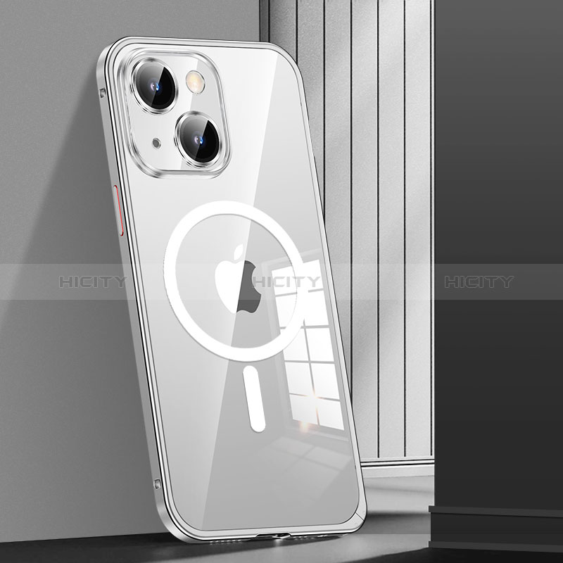 Custodia Lusso Metallo Laterale e Plastica Cover con Mag-Safe Magnetic JL1 per Apple iPhone 14