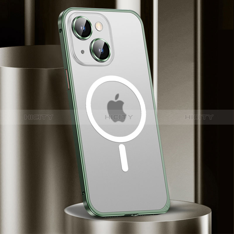 Custodia Lusso Metallo Laterale e Plastica Cover con Mag-Safe Magnetic JL2 per Apple iPhone 14 Plus